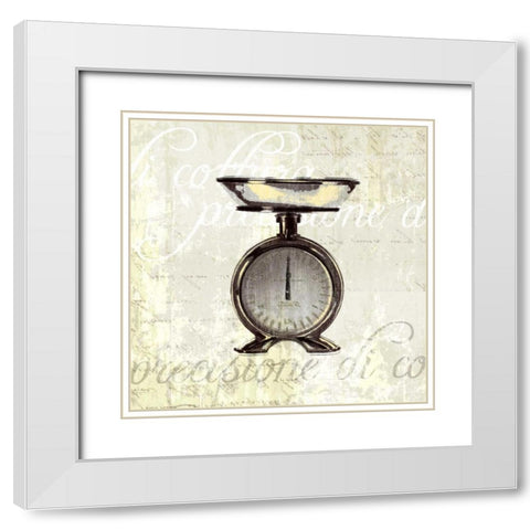 Kitchen Help III White Modern Wood Framed Art Print with Double Matting by Venter, Tandi