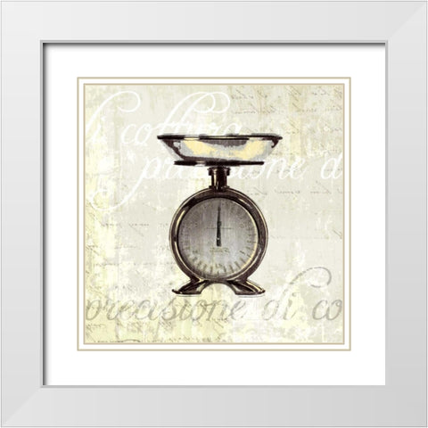 Kitchen Help III White Modern Wood Framed Art Print with Double Matting by Venter, Tandi