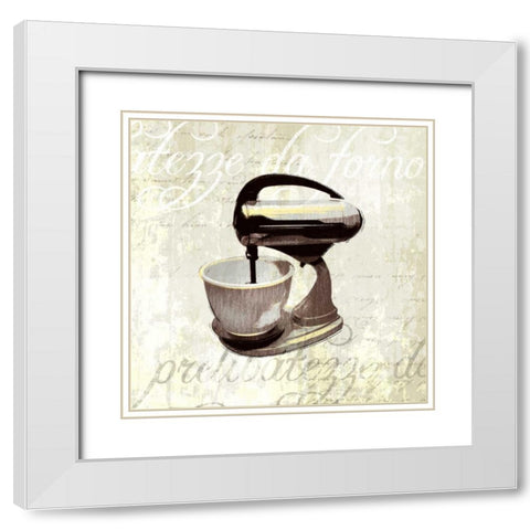 Kitchen Help IV White Modern Wood Framed Art Print with Double Matting by Venter, Tandi