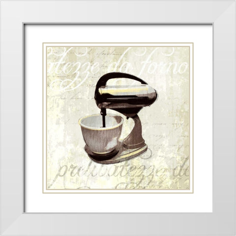 Kitchen Help IV White Modern Wood Framed Art Print with Double Matting by Venter, Tandi