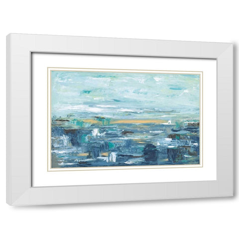 Be Happy White Modern Wood Framed Art Print with Double Matting by Veysey, Sofia