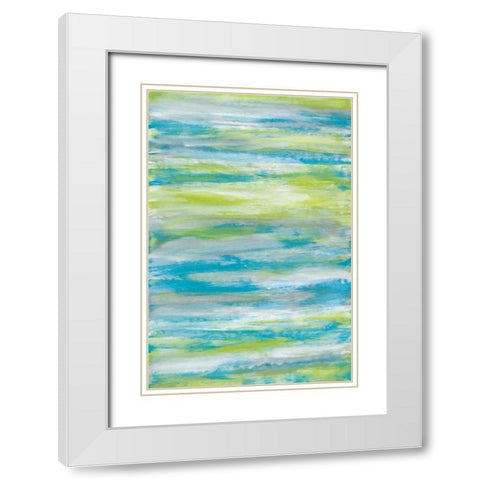 Blissful White Modern Wood Framed Art Print with Double Matting by Vindedzis, Rita
