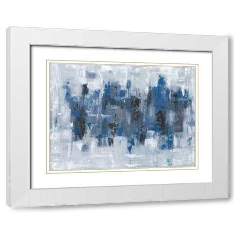 Midtown Moonlight White Modern Wood Framed Art Print with Double Matting by Bell, Emma