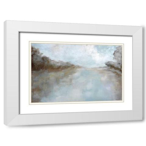 Through The Haze White Modern Wood Framed Art Print with Double Matting by Ellens, Jacqueline