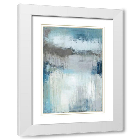Wash My Blues Away White Modern Wood Framed Art Print with Double Matting by Pasion, Wani