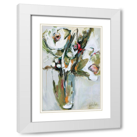Blooming in NovemberÂ  White Modern Wood Framed Art Print with Double Matting by Maritz, Angela