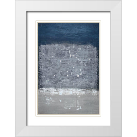 Astral Blues White Modern Wood Framed Art Print with Double Matting by Gold, Caroline