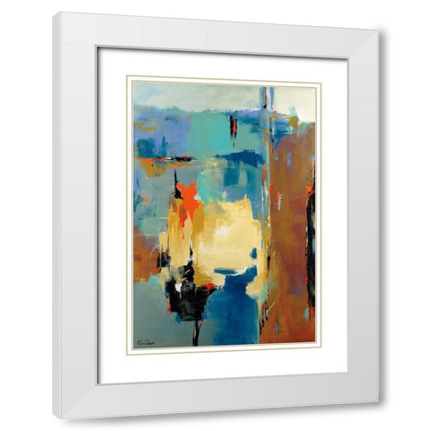 Waterfall White Modern Wood Framed Art Print with Double Matting by Jackson, Victoria
