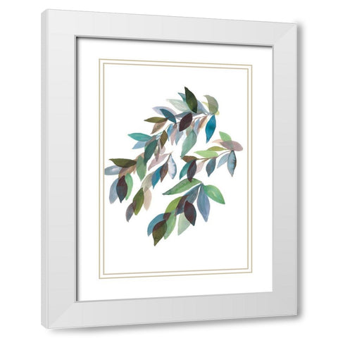 Leaf Collection II White Modern Wood Framed Art Print with Double Matting by Meyers, Rebecca