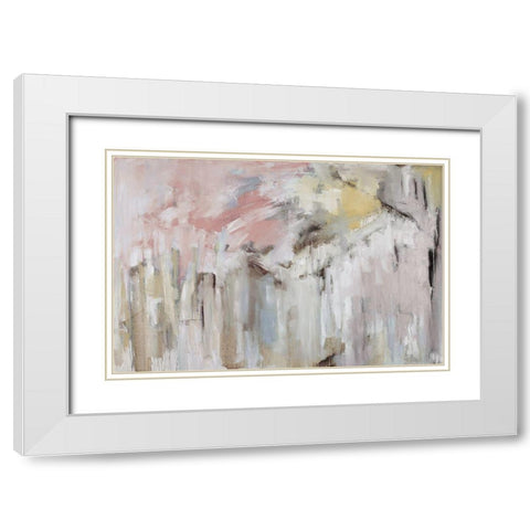 Spring Splash White Modern Wood Framed Art Print with Double Matting by Ellens, Jacqueline