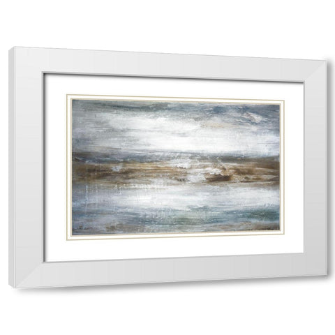 Mirage II White Modern Wood Framed Art Print with Double Matting by Fontaine, Stephane