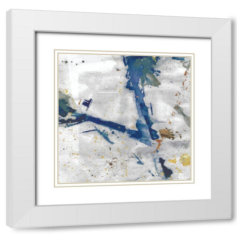 New Directions II White Modern Wood Framed Art Print with Double Matting by Fontaine, Stephane