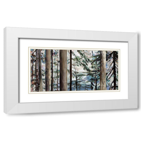 Whispering of the Branches White Modern Wood Framed Art Print with Double Matting by Meyers, Rebecca
