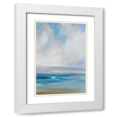 Cove Walk II White Modern Wood Framed Art Print with Double Matting by Parent, Joanne