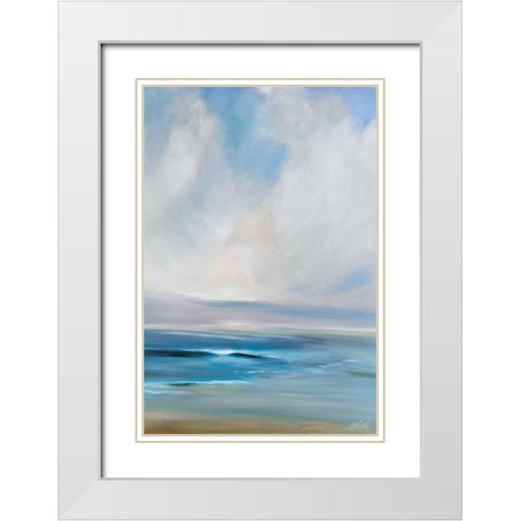 Cove Walk II White Modern Wood Framed Art Print with Double Matting by Parent, Joanne