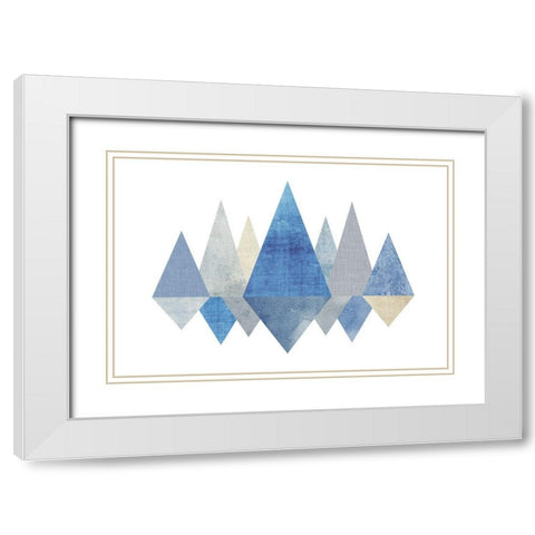 Indigo Peaks White Modern Wood Framed Art Print with Double Matting by Banks, Debbie
