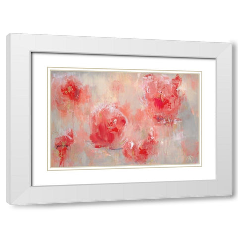 At First Blush White Modern Wood Framed Art Print with Double Matting by Cole, Macy