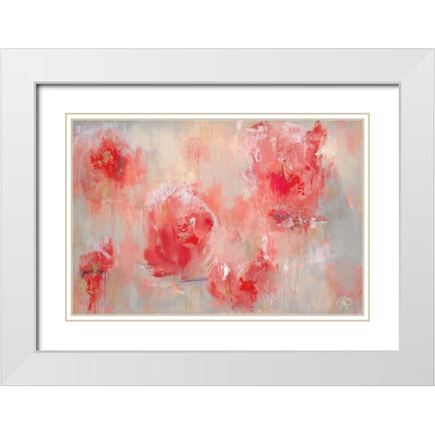 At First Blush White Modern Wood Framed Art Print with Double Matting by Cole, Macy