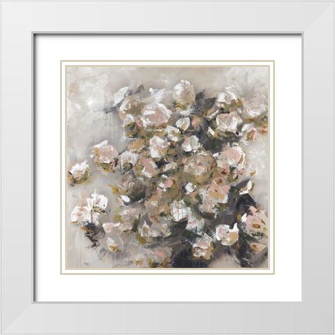 White Roses Were Her Favorite White Modern Wood Framed Art Print with Double Matting by Cole, Macy