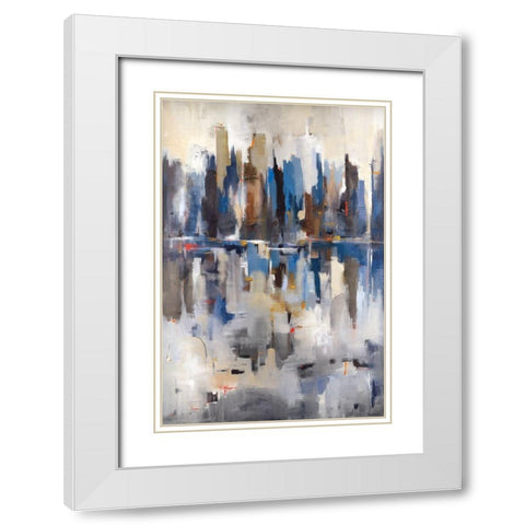 Harbor View White Modern Wood Framed Art Print with Double Matting by Jackson, Victoria