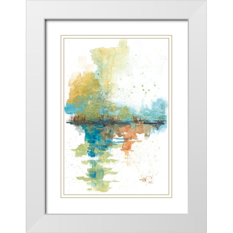 Reflections White Modern Wood Framed Art Print with Double Matting by Quintero, Tita