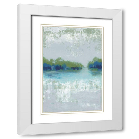 Misty View I White Modern Wood Framed Art Print with Double Matting by Vindedzis, Rita