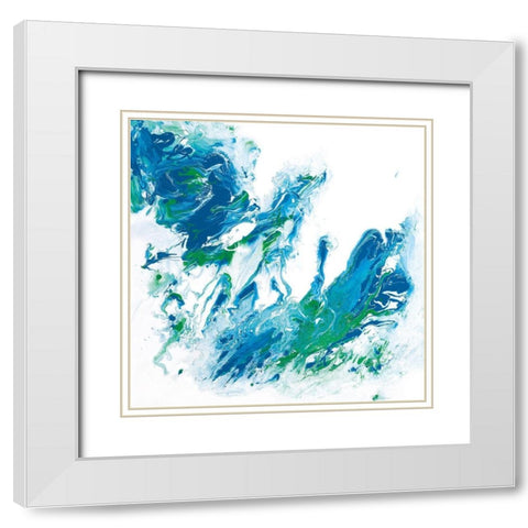 Ocean Tricae White Modern Wood Framed Art Print with Double Matting by Edwards. Brazen