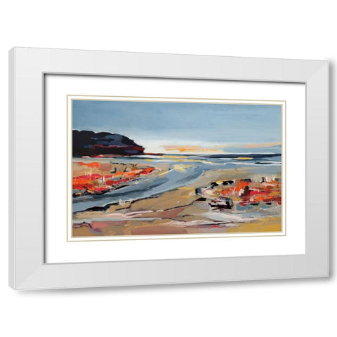 The Beach White Modern Wood Framed Art Print with Double Matting by Fitzsimmons, A.