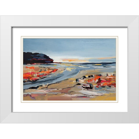 The Beach White Modern Wood Framed Art Print with Double Matting by Fitzsimmons, A.