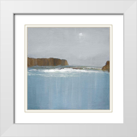 Lulworth Cove White Modern Wood Framed Art Print with Double Matting by Gold, Caroline
