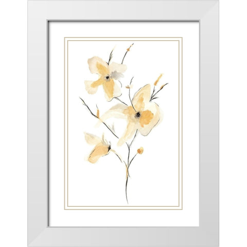 Morning Glory I White Modern Wood Framed Art Print with Double Matting by Golden, Corrie