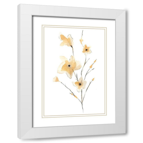 Morning Glory II White Modern Wood Framed Art Print with Double Matting by Golden, Corrie
