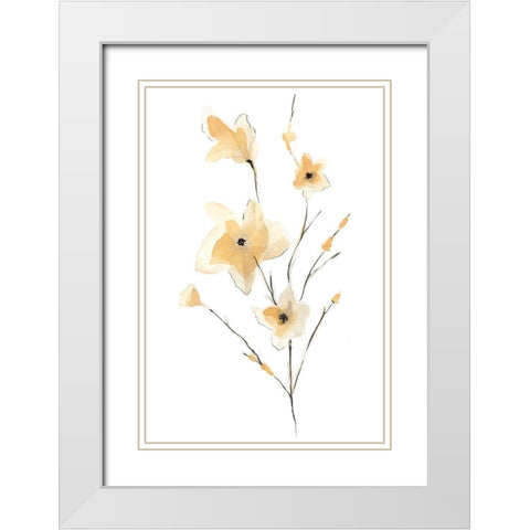 Morning Glory II White Modern Wood Framed Art Print with Double Matting by Golden, Corrie