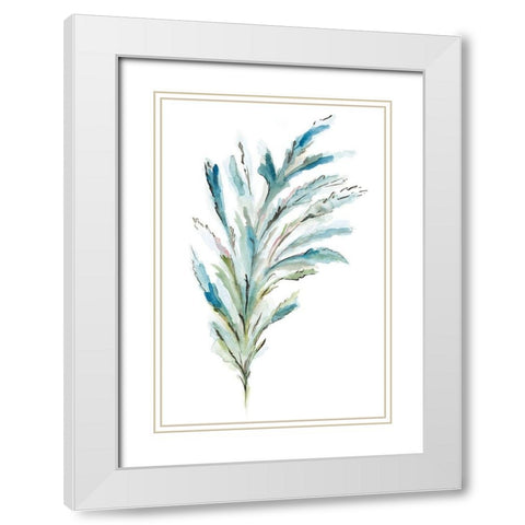 Reach I White Modern Wood Framed Art Print with Double Matting by Golden, Corrie