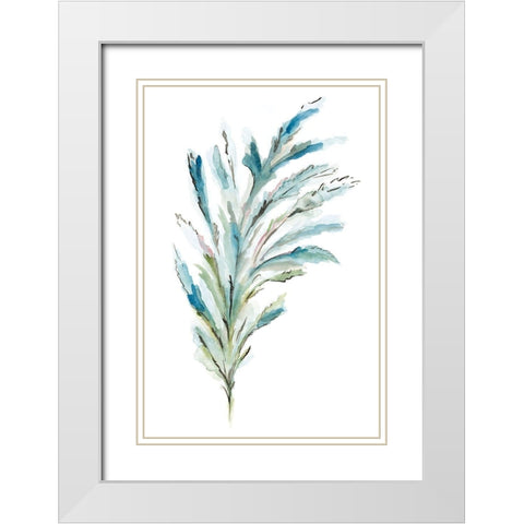 Reach I White Modern Wood Framed Art Print with Double Matting by Golden, Corrie
