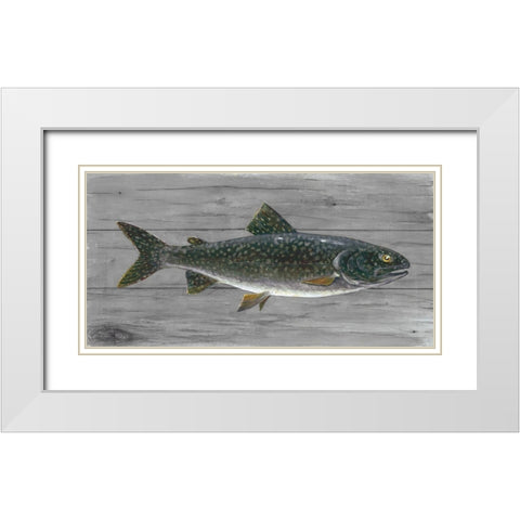 Cold Lake Beauty White Modern Wood Framed Art Print with Double Matting by Fisk, Arnie