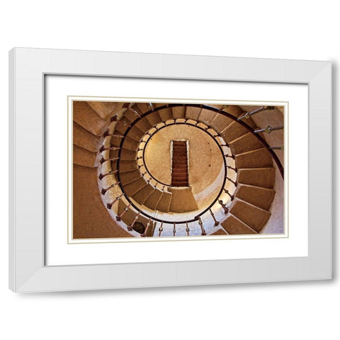 Unwind  White Modern Wood Framed Art Print with Double Matting by Cahill, Michael