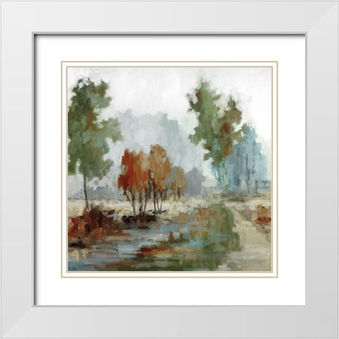 Back Home White Modern Wood Framed Art Print with Double Matting by Ellens, Jacqueline