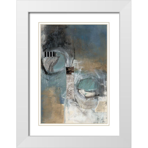Protected II White Modern Wood Framed Art Print with Double Matting by Fields, Laurie