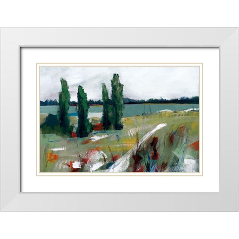 Seasons Of Change I White Modern Wood Framed Art Print with Double Matting by Fitzsimmons, A.