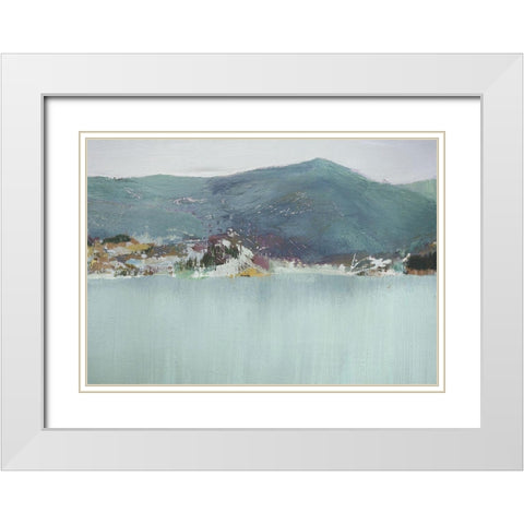 Loch Fyne White Modern Wood Framed Art Print with Double Matting by Gold, Caroline