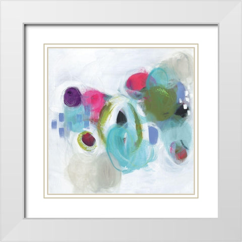 Show Me The World White Modern Wood Framed Art Print with Double Matting by Hawkins, Julie