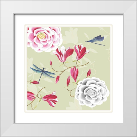 Regal Garden I White Modern Wood Framed Art Print with Double Matting by Turnowsky