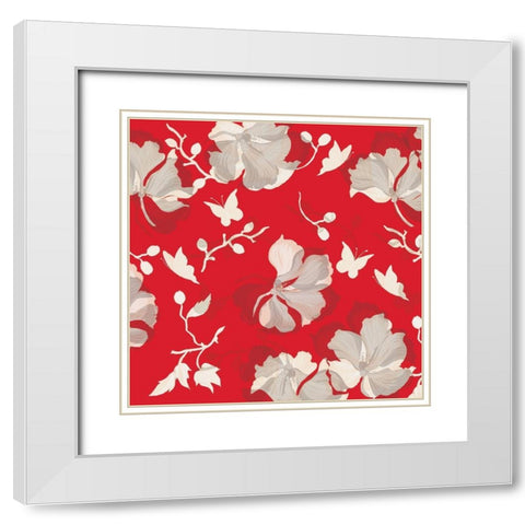 Tapestry Tales I White Modern Wood Framed Art Print with Double Matting by Turnowsky