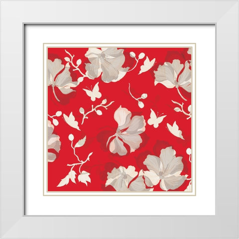 Tapestry Tales I White Modern Wood Framed Art Print with Double Matting by Turnowsky