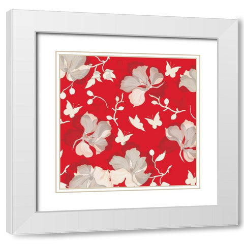 Tapestry Tales II White Modern Wood Framed Art Print with Double Matting by Turnowsky