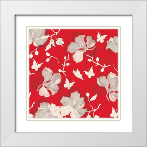 Tapestry Tales II White Modern Wood Framed Art Print with Double Matting by Turnowsky