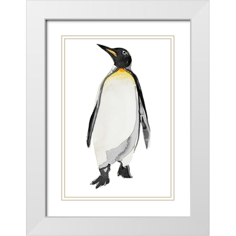 Penguin I White Modern Wood Framed Art Print with Double Matting by Billinghurst, Marina