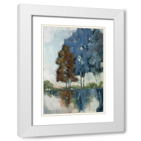 Highland View White Modern Wood Framed Art Print with Double Matting by Buckley, Mary