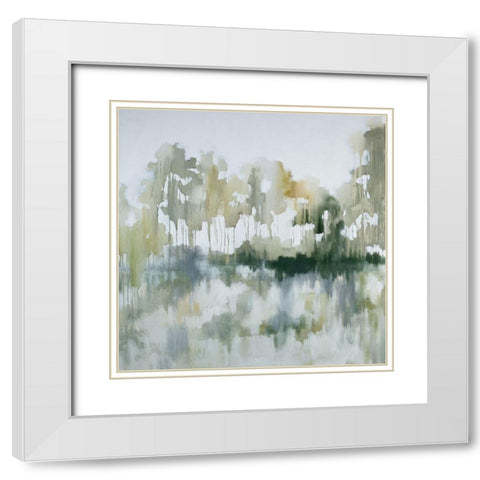 Bayou Reflections White Modern Wood Framed Art Print with Double Matting by Ellens, Jacqueline